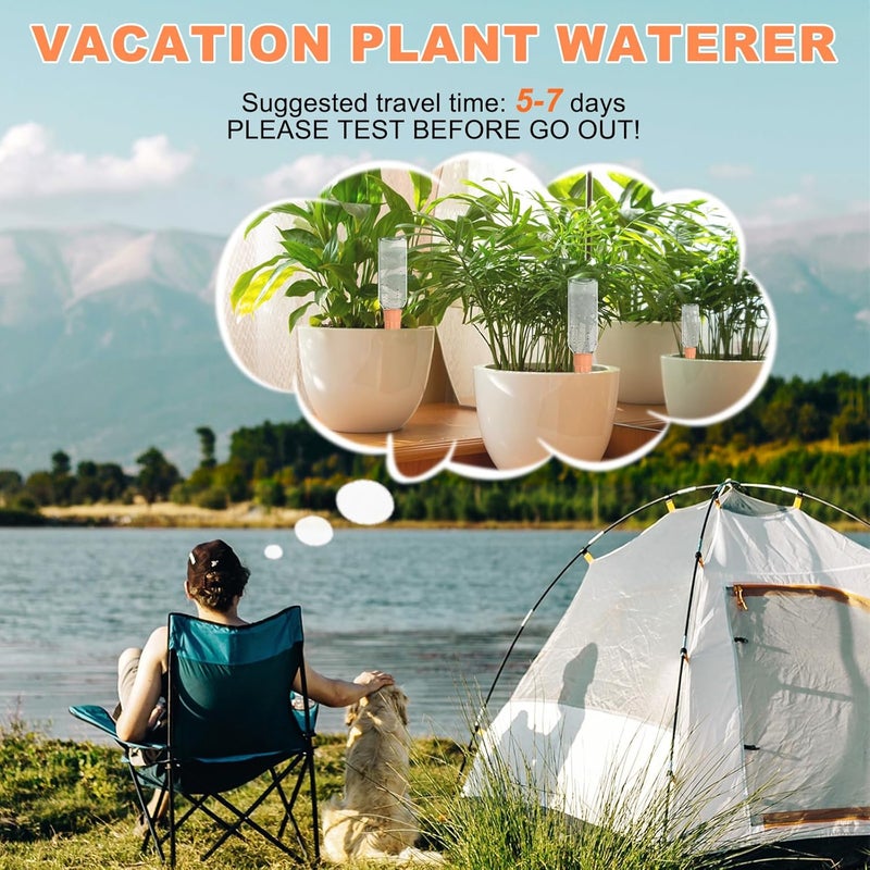 Lsed 16 Pack Terracotta Plant Waterers - Self Watering Spikes and Watering Stakes for Automatic Watering, Slow Release Watering Devices for Vacation Plant Watering, Ideal for Indoor & Outdoor Plants - Image 5